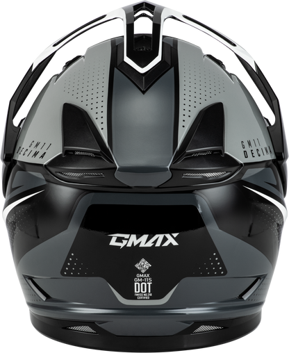 GMAX GM - 11 Decima Dual Sport Helmet Black/Grey/White XL - Versatile Motorcycle Protection - Kelly Motorsports