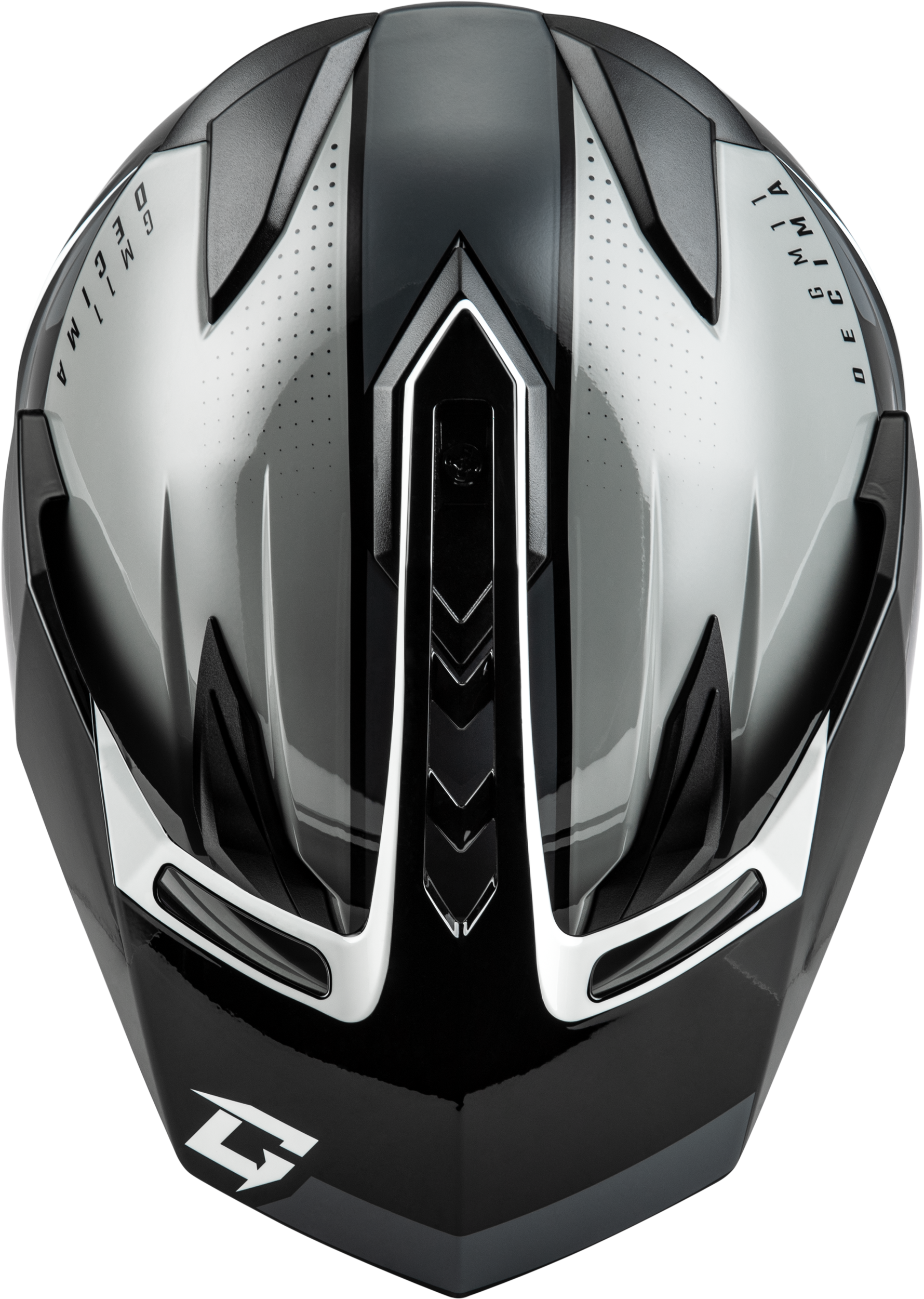 GMAX GM - 11 Decima Motorcycle Helmet - Black/Grey/White Large - Kelly Motorsports