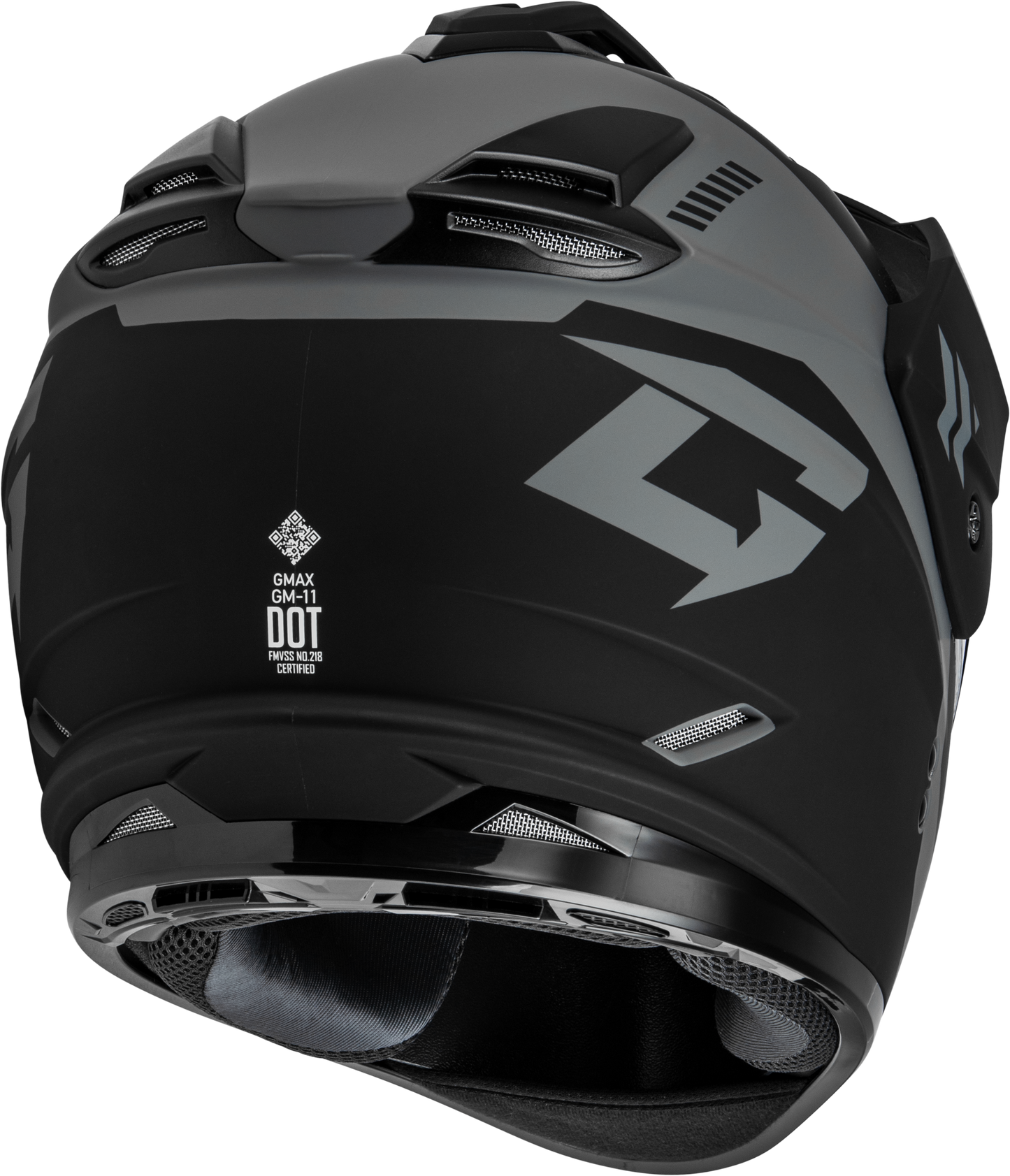 GMAX GM - 11 Ronin Dual Sport Helmet Matte Black/Silver – All - Purpose Motorcycle Helmet with Sun - Blocking Peak and Intercom Compatibility - Kelly Motorsports