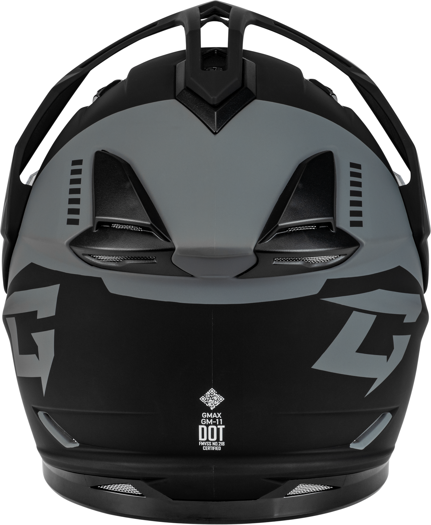 GMAX GM - 11 Ronin Dual Sport Helmet Matte Black/Silver XL – Versatile Motorcycle Helmet with Sun Peak and Comfortable COOLMAX Interior - Kelly Motorsports