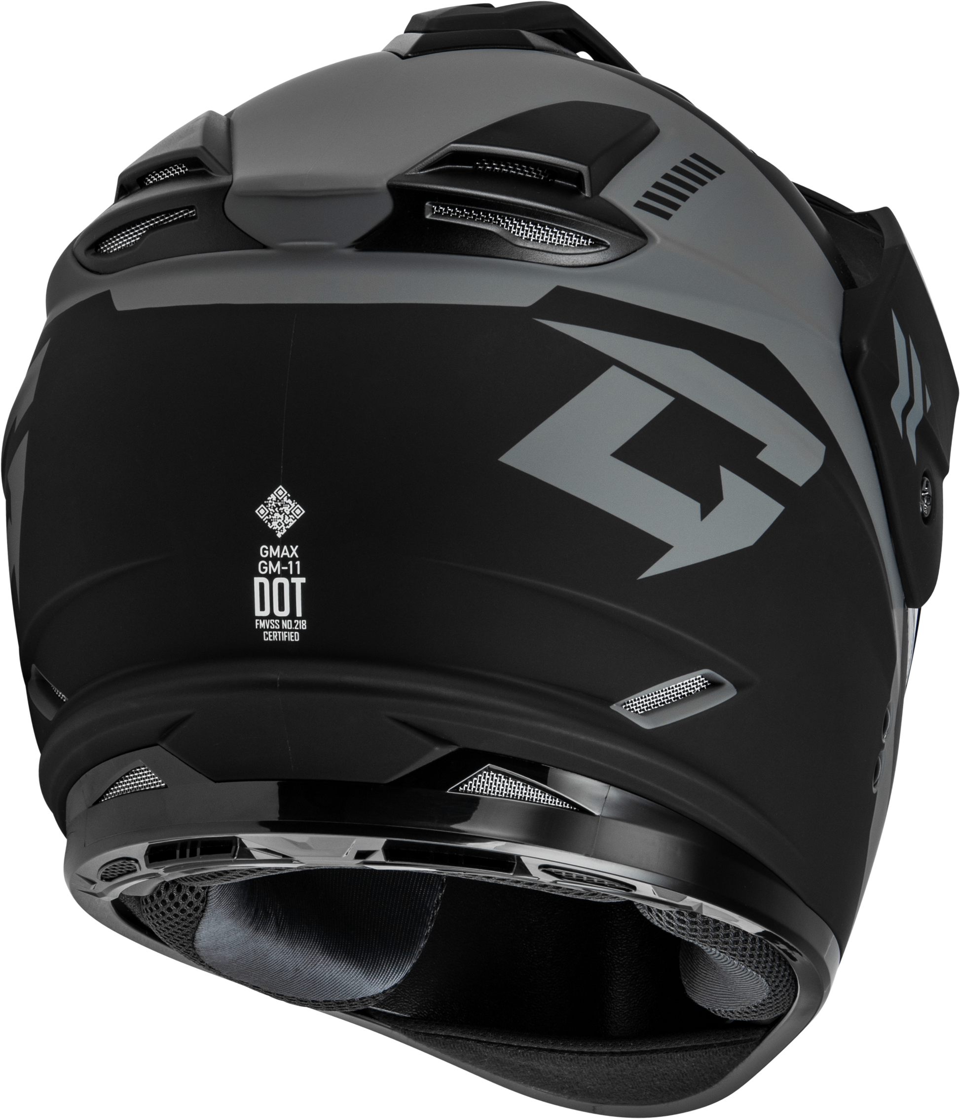 GMAX GM - 11 Ronin Dual Sport Helmet Matte Black/Silver XS - Kelly Motorsports