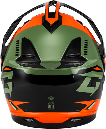 GMAX GM - 11 Ronin Dual Sport Helmet Orange/Green/Black - Kelly Motorsports