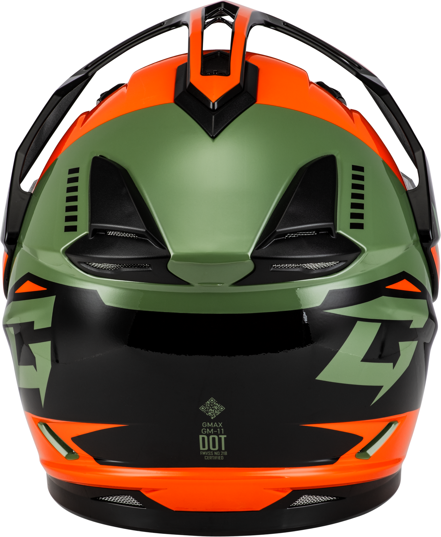 GMAX GM - 11 Ronin Dual Sport Helmet Orange/Green/Black XL - Kelly Motorsports