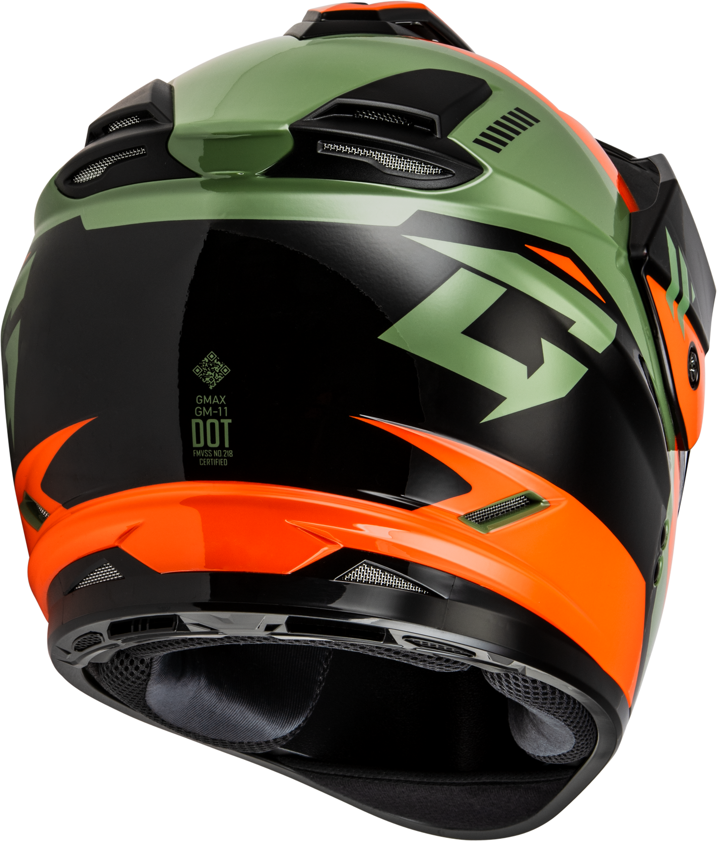 GMAX GM - 11 Ronin Dual Sport Helmet with Sun - Blocking Peak and Removable COOLMAX Interior - Kelly Motorsports