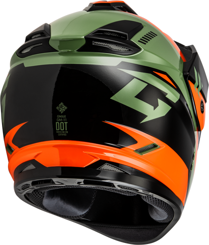 GMAX GM - 11 Ronin Dual Sport Helmet with Sun - Blocking Peak and Removable COOLMAX Interior - Kelly Motorsports