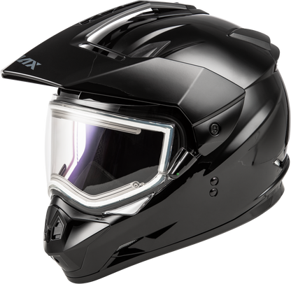 GMAX GM - 11S Dual Sport Snow Helmet with Electric Shield and Goggles Compatibility - Size XS - Kelly Motorsports
