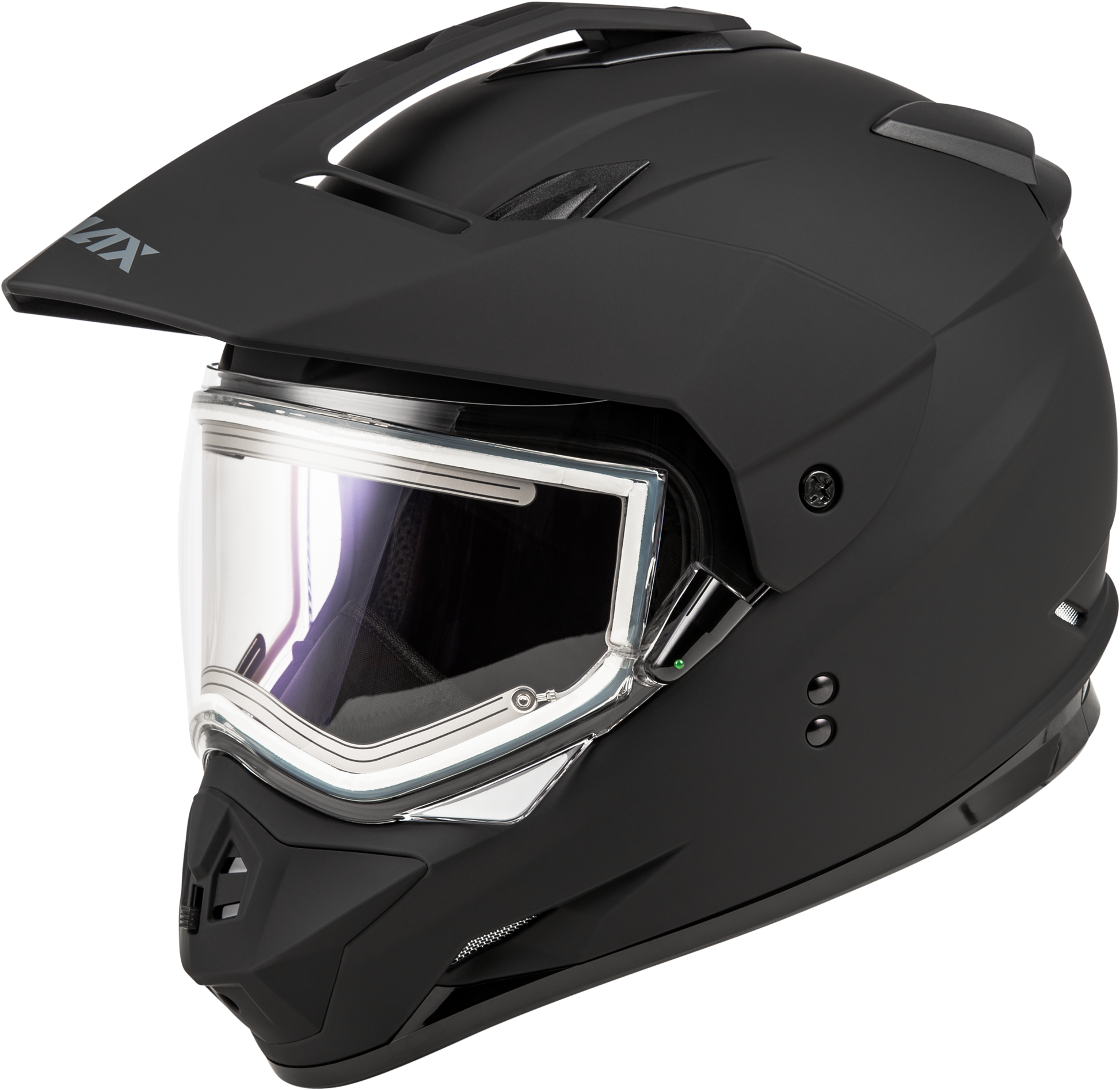GMAX GM - 11S Snow Helmet with Electric Shield and Goggles Compatibility - Matte Black, XL - Kelly Motorsports