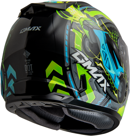 GMAX GM - 49Y Child Snow Helmet with Adjustable Fit and Dual Lens Shield - Kelly Motorsports