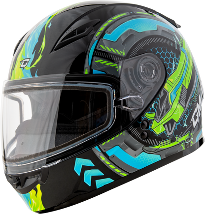 GMAX GM - 49Y Child Snow Helmet with Adjustable Fit and Dual Lens Shield - Kelly Motorsports