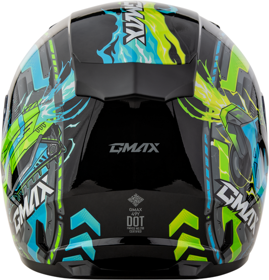 GMAX GM - 49Y Child Snow Helmet with Adjustable Fit and Dual Lens Shield - Kelly Motorsports