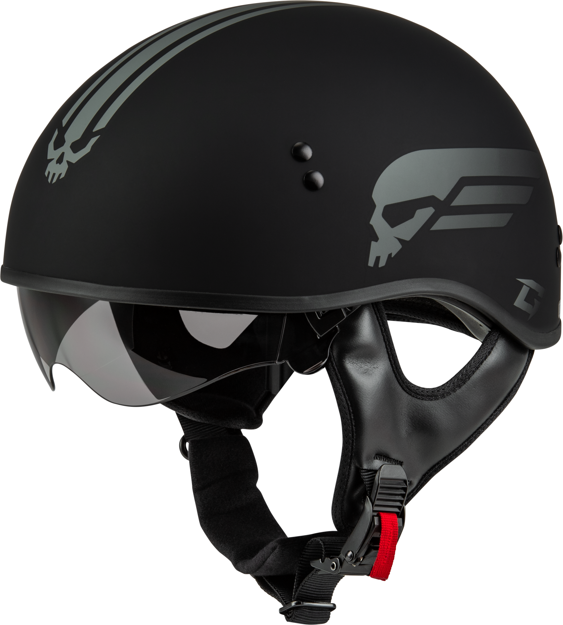 GMAX H16511816 HH - 65 Naked Motorcycle Helmet with Sun Shields and Removable Liner - Kelly Motorsports