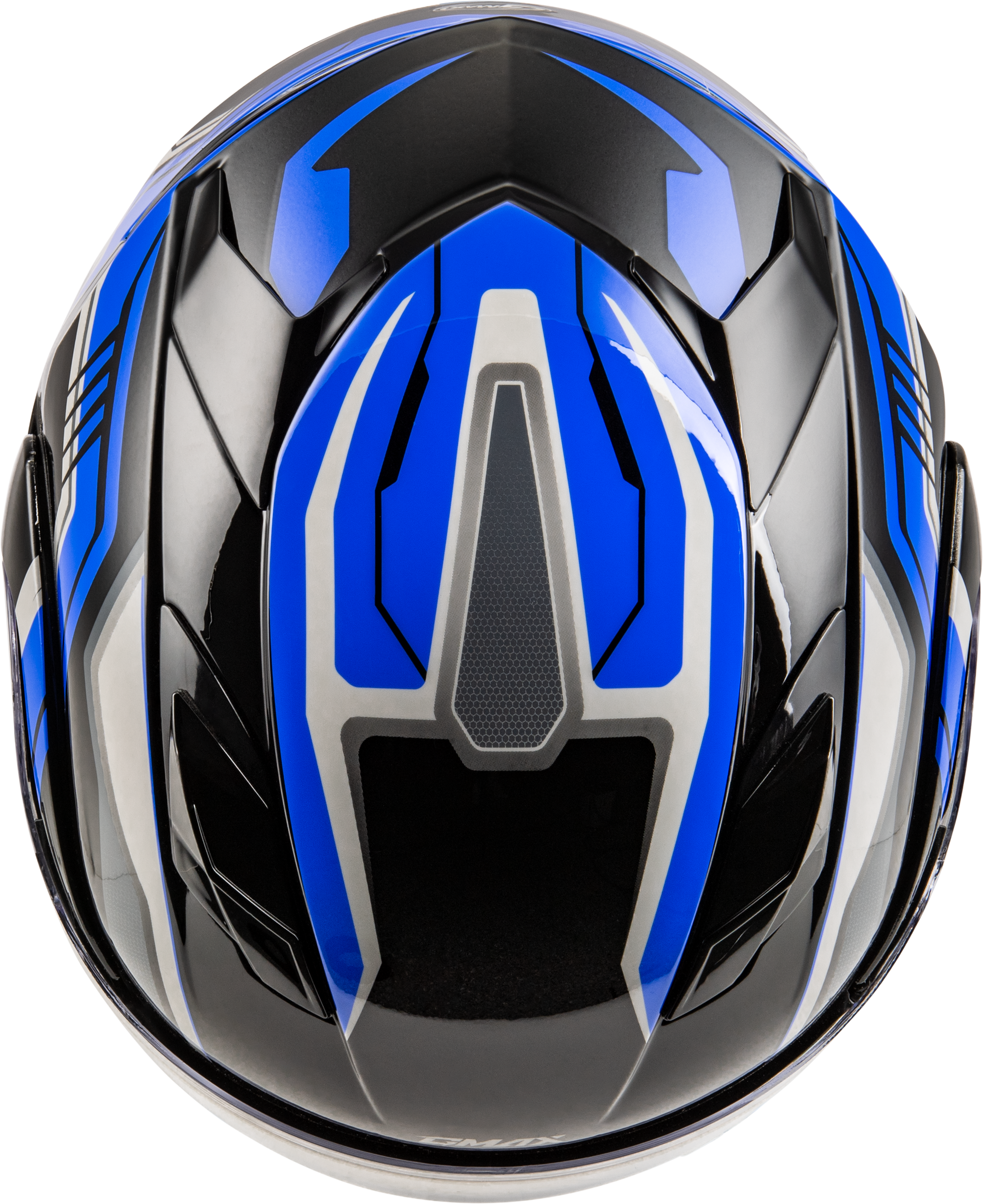 GMAX Md 01s Transistor Snow Helmet Blue/Black with Quick Release Buckle and Integrated LED Light - Kelly Motorsports