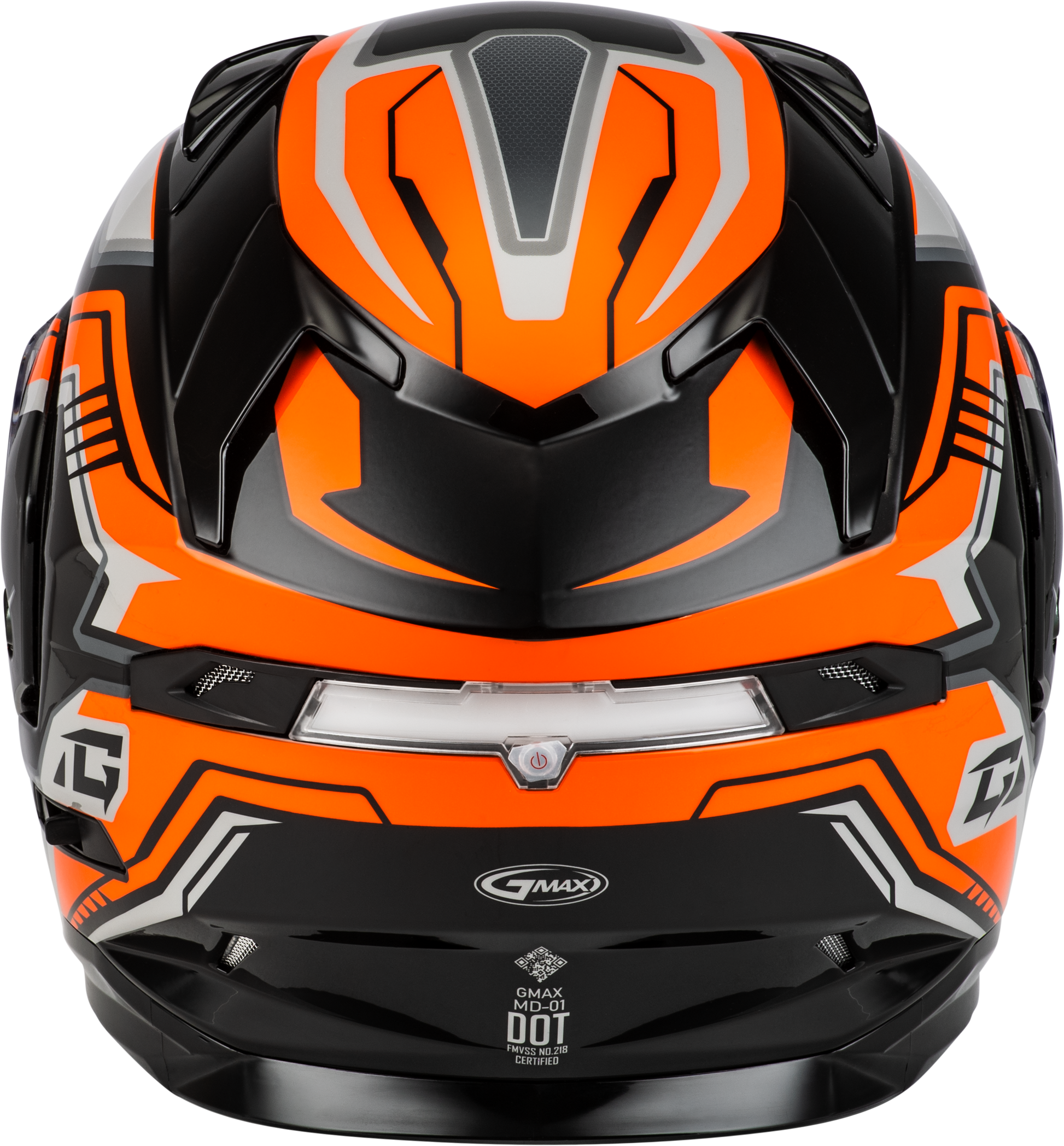 GMAX MD - 01S Transistor Snow Helmet Orange/Black Small with Quick Release Buckle - Kelly Motorsports