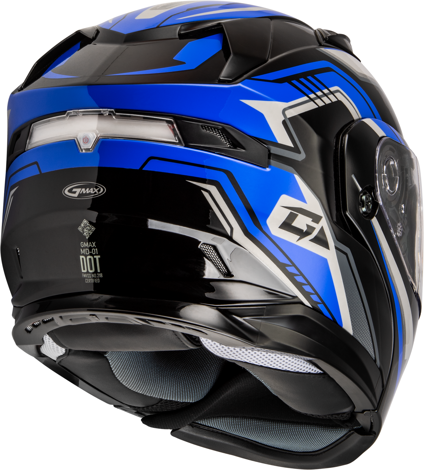 GMAX MD - 01S Transistor Snow Helmet with Quick Release Buckle and LED Light - Kelly Motorsports
