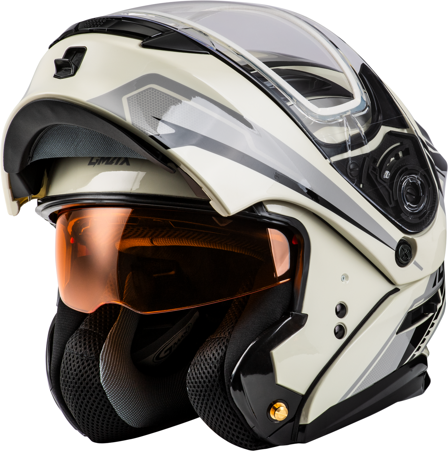 GMAX MD - 01S Transistor Snow Helmet with Quick Release Buckle and LED Light - Kelly Motorsports