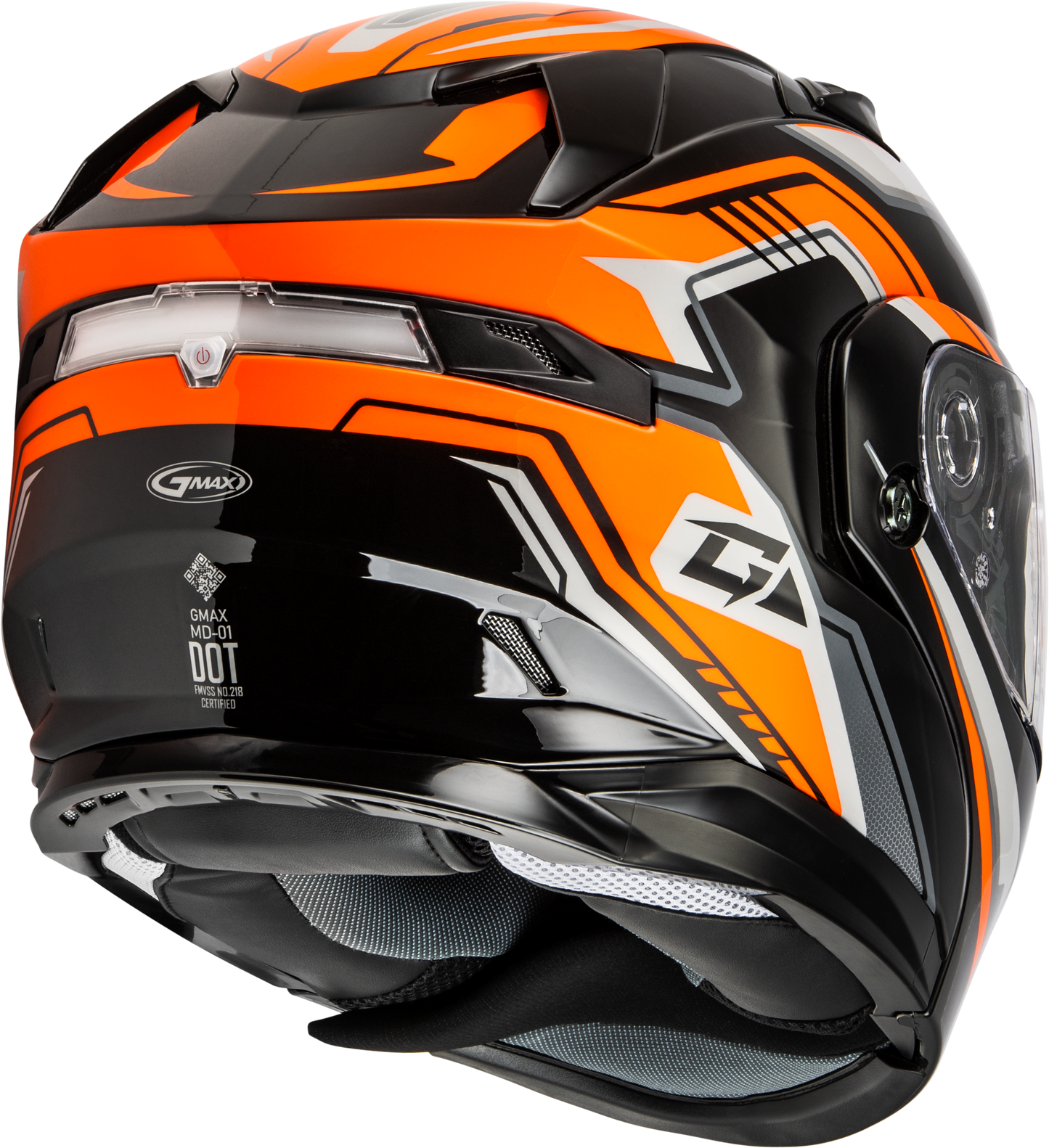 GMAX MD - 01S Transistor Snow Helmet with Quick Release Buckle and LED Light - Kelly Motorsports