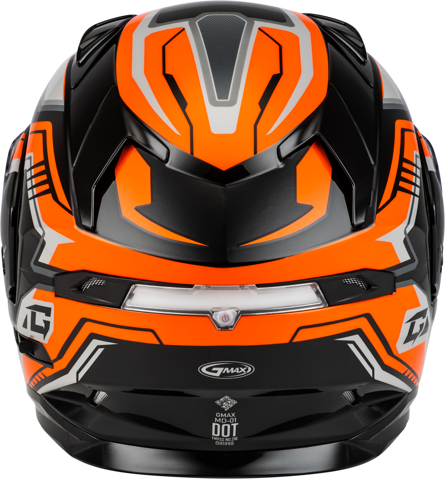 GMAX MD - 01S Transistor Snow Helmet with Quick Release Buckle and LED Light - Orange/Black XS - Kelly Motorsports