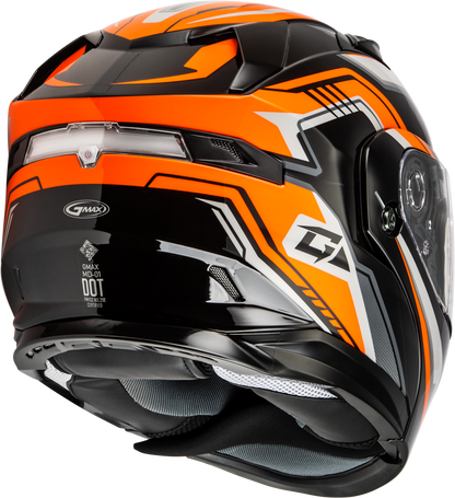 GMAX MD - 01S Transistor Snow Helmet with Quick Release Buckle and LED Light - Orange/Black XS - Kelly Motorsports