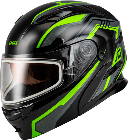 GMAX MD - 01S Transistor Snow Helmet with Quick Release Buckle, LED Light and Comfort Features - Kelly Motorsports