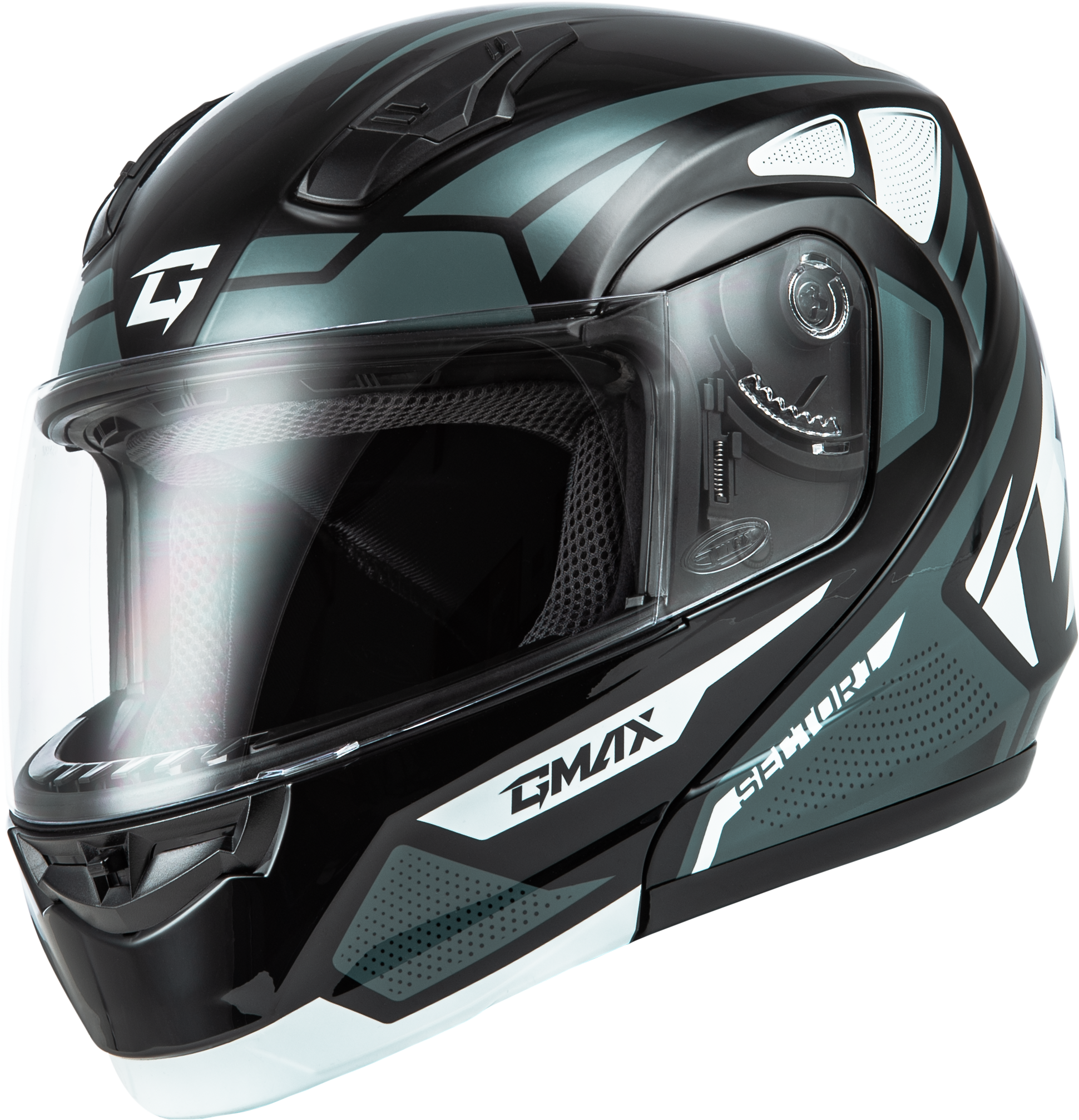 GMAX MD - 04 Sector Helmet Black/Silver Large - Lightweight Cross - Country Helmet with Advanced Ventilation and UV Protection - Kelly Motorsports