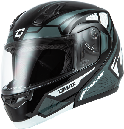 GMAX MD - 04 Sector Helmet Black/Silver Large - Lightweight Cross - Country Helmet with Advanced Ventilation and UV Protection - Kelly Motorsports
