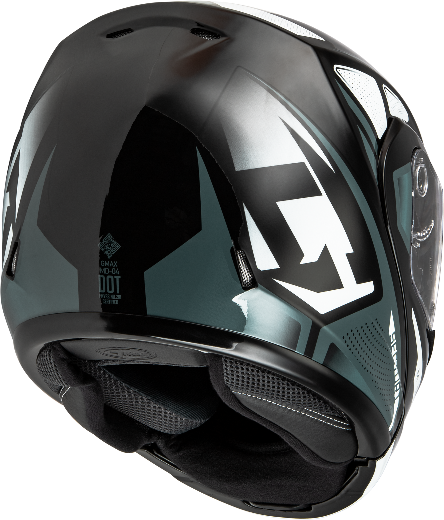 GMAX MD - 04 Sector Helmet Black/Silver - Lightweight Cross - Country Helmet with Advanced Ventilation and Comfort Features - Kelly Motorsports