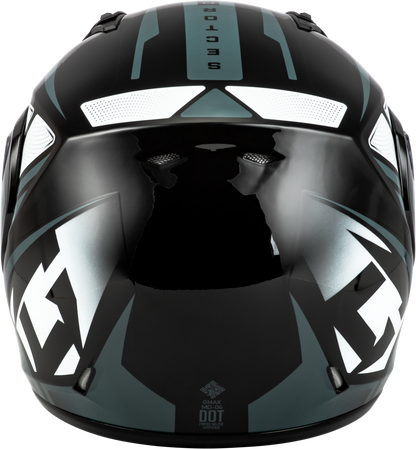 GMAX MD - 04 Sector Helmet Black/Silver - Lightweight Cross - Country Helmet with Advanced Ventilation and Comfort Features - Kelly Motorsports