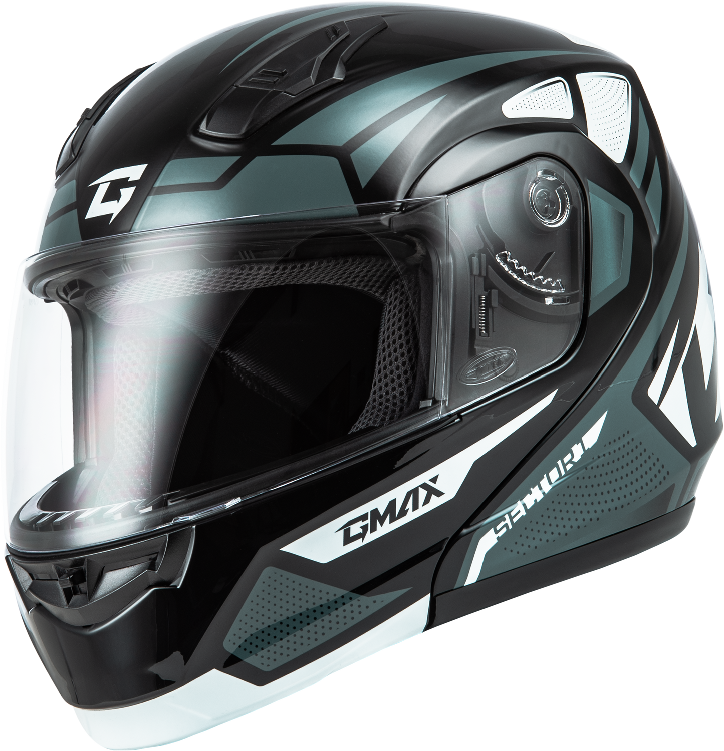 GMAX MD - 04 Sector Helmet Black/Silver Small - Lightweight Cross - Country Motorcycle Helmet with Coolmax Technology - Kelly Motorsports