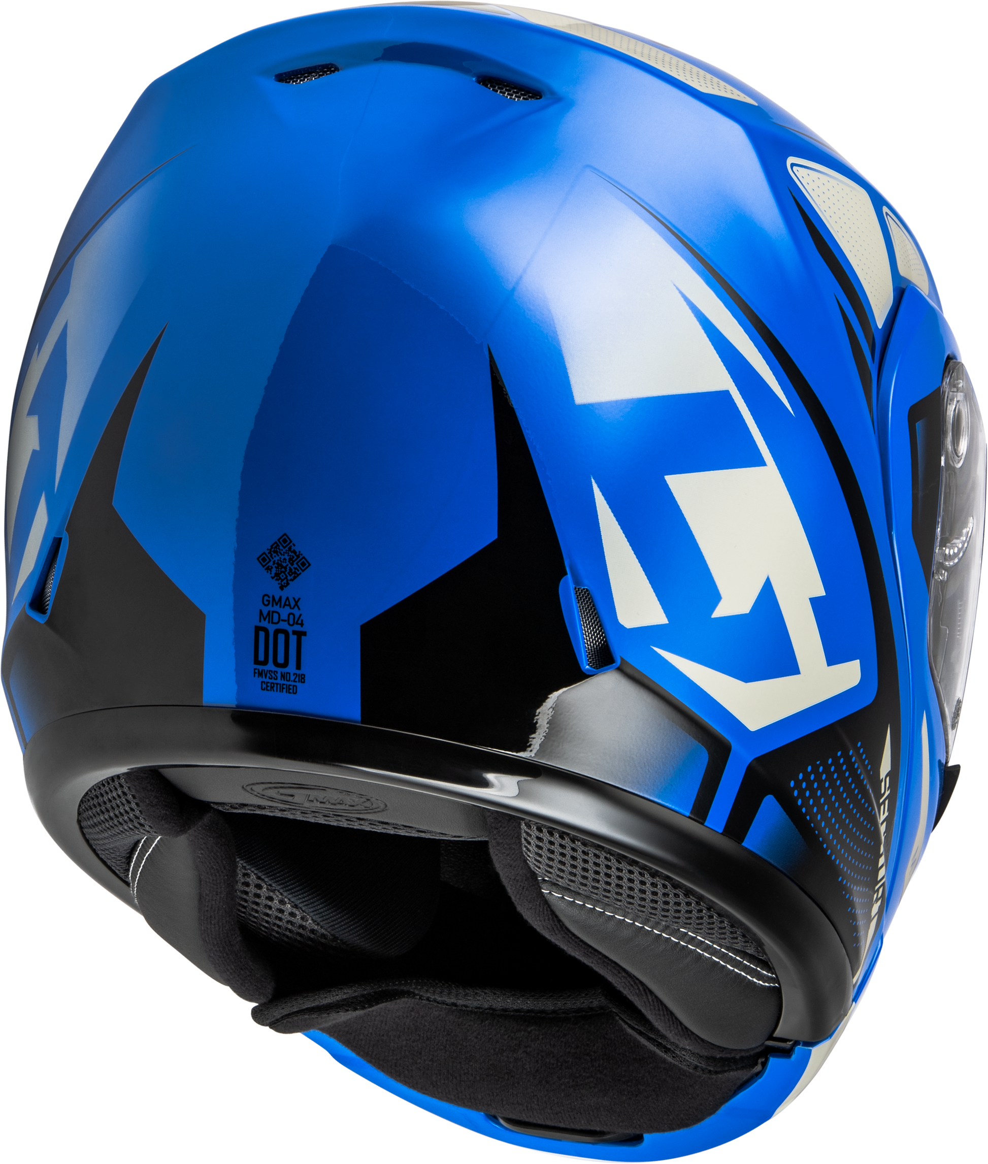 GMAX MD - 04 Sector Helmet Blue/Black (Part Number: M1043975) - Kelly Motorsports