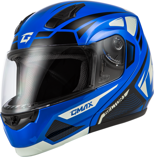 GMAX MD - 04 Sector Helmet Blue/Black (Part Number: M1043975) - Kelly Motorsports