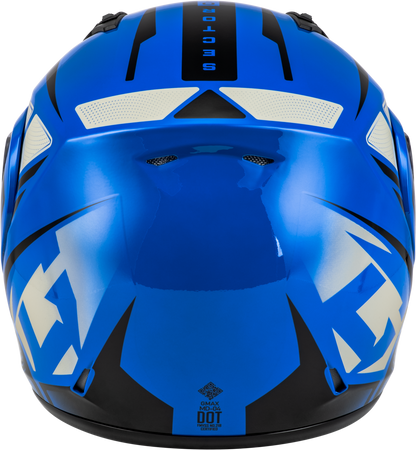 GMAX MD - 04 Sector Helmet Blue/Black Small – Lightweight Cross - Country Motorcycle Helmet with Anti - Scratch Shield and Ventilation System - Kelly Motorsports