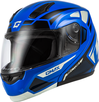 GMAX MD - 04 Sector Helmet Blue/Black Small – Lightweight Cross - Country Motorcycle Helmet with Anti - Scratch Shield and Ventilation System - Kelly Motorsports