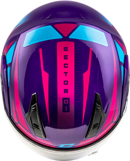 GMAX MD - 04 Sector Helmet Violet/Pink Large - Lightweight Cross - Country Helmet with Advanced Ventilation and Comfort Features - Kelly Motorsports