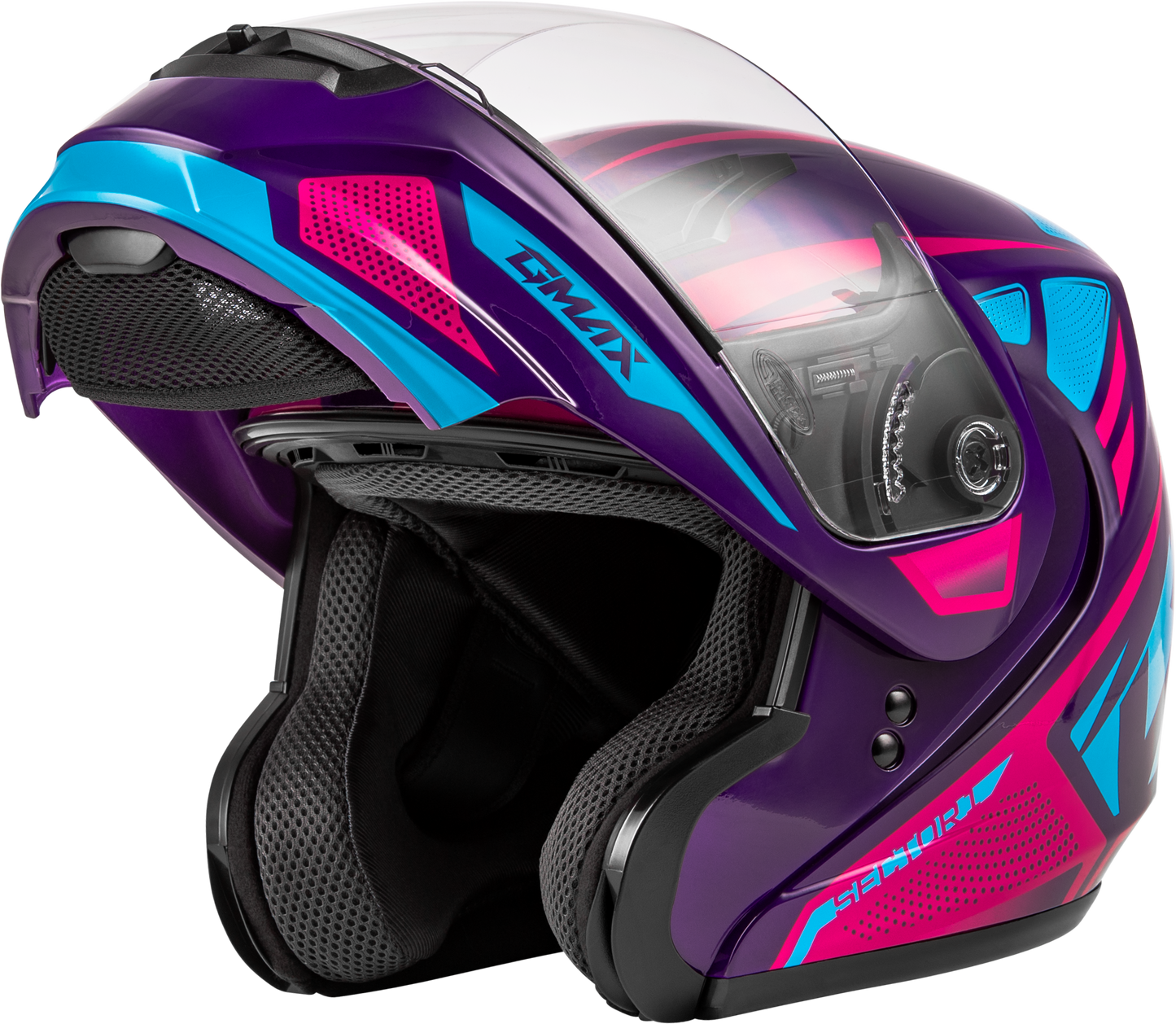 GMAX MD - 04 Sector Helmet Violet/Pink Large - Lightweight Cross - Country Helmet with Advanced Ventilation and Comfort Features - Kelly Motorsports