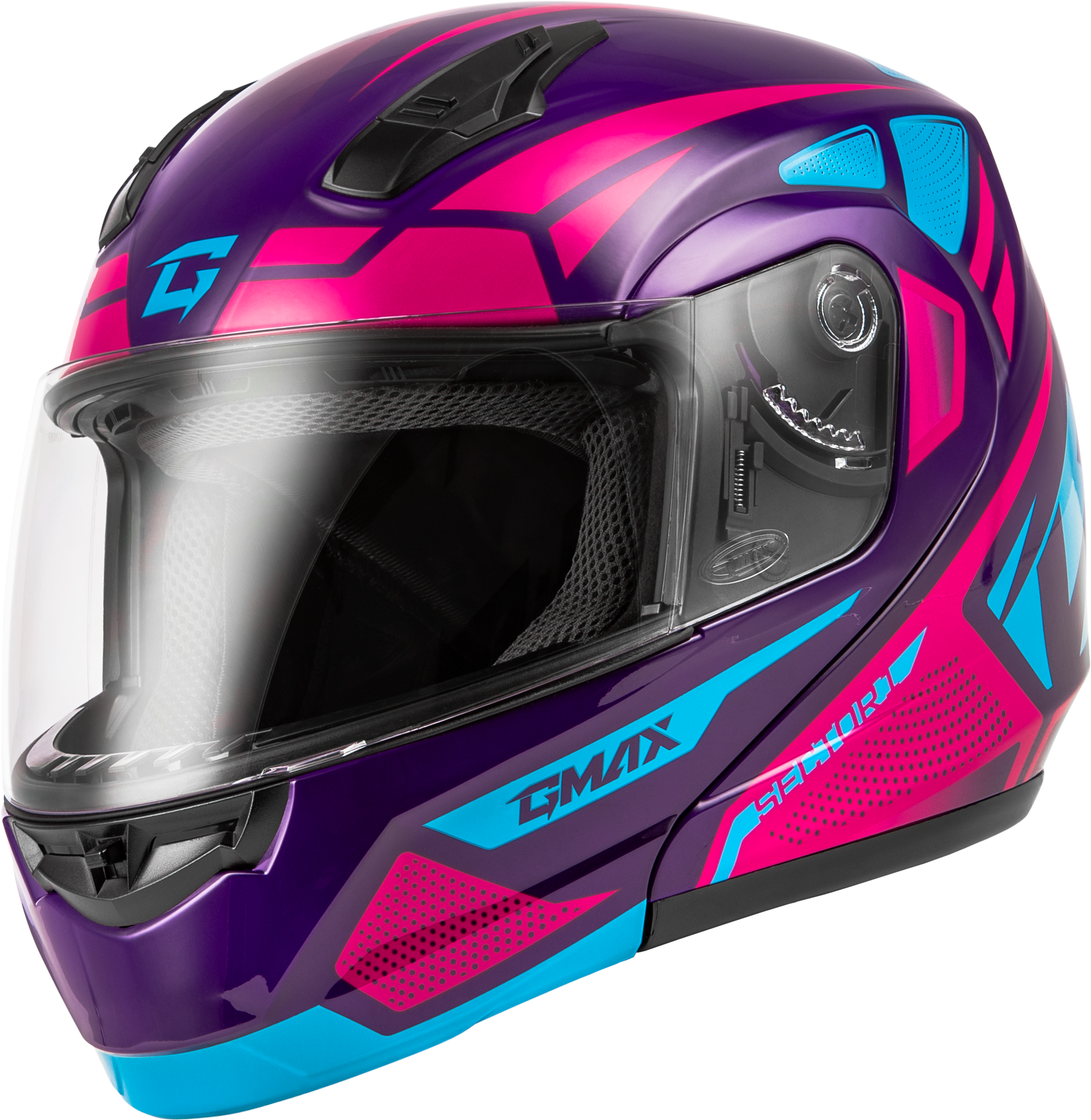 GMAX MD - 04 Sector Helmet Violet/Pink Large - Lightweight Cross - Country Helmet with Advanced Ventilation and Comfort Features - Kelly Motorsports