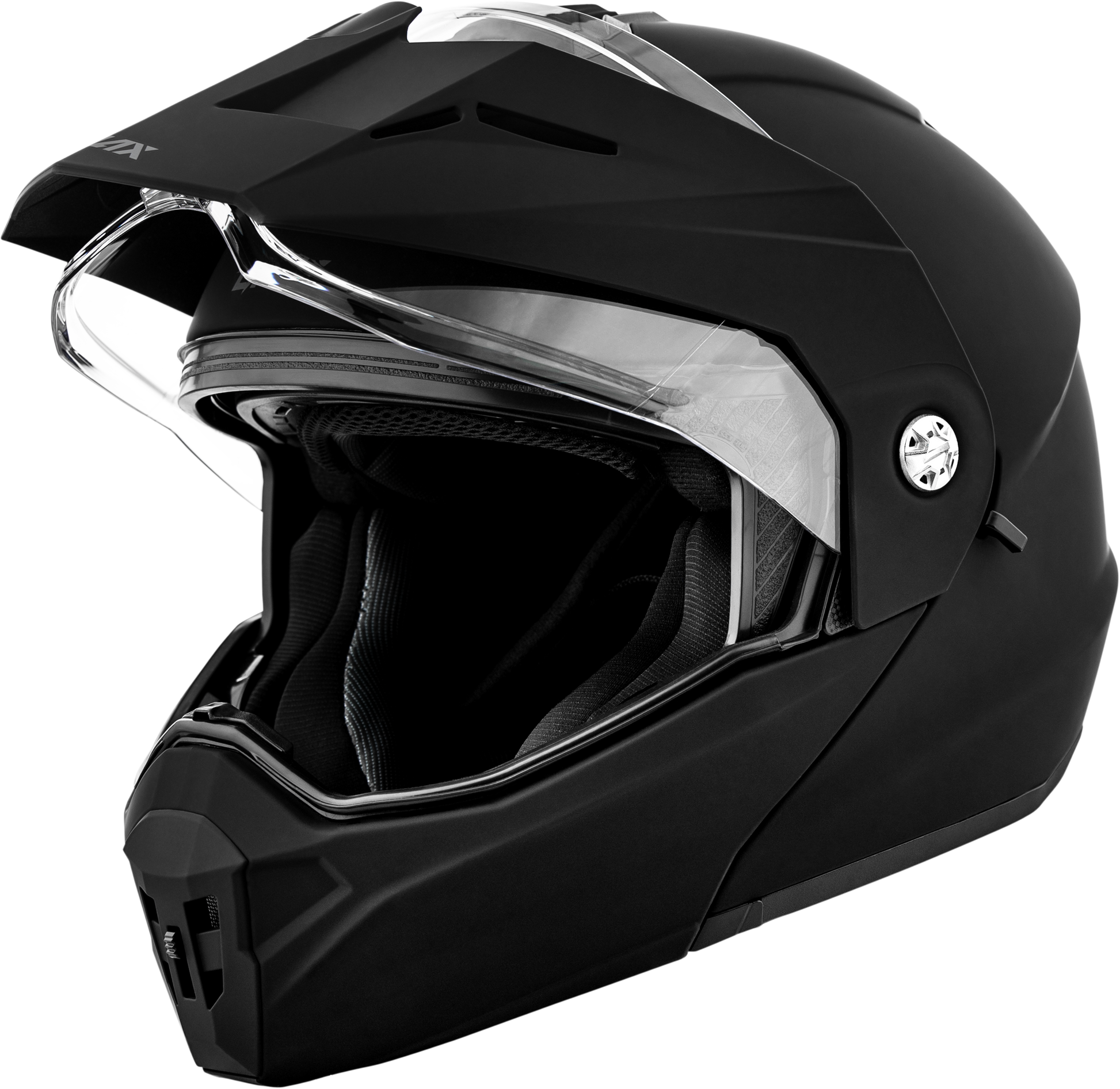 GMAX MD - 74 Solid Matte Black Modular Adventure Helmet with Drop - Down Shield and Ventilation - Kelly Motorsports