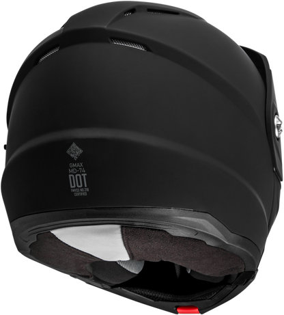 GMAX MD - 74 Solid Matte Black Modular Adventure Helmet with Drop - Down Shield and Ventilation - Kelly Motorsports