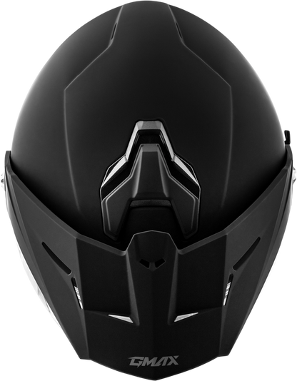 GMAX MD - 74 Solid Matte Black Modular Helmet with Drop - Down Shield and Ventilation - Kelly Motorsports