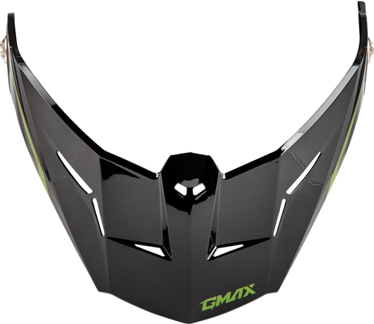 GMAX MD - 74 Spectre Black/Green Modular ADV Helmet with Removable Peak Visor and Advanced Ventilation - Kelly Motorsports