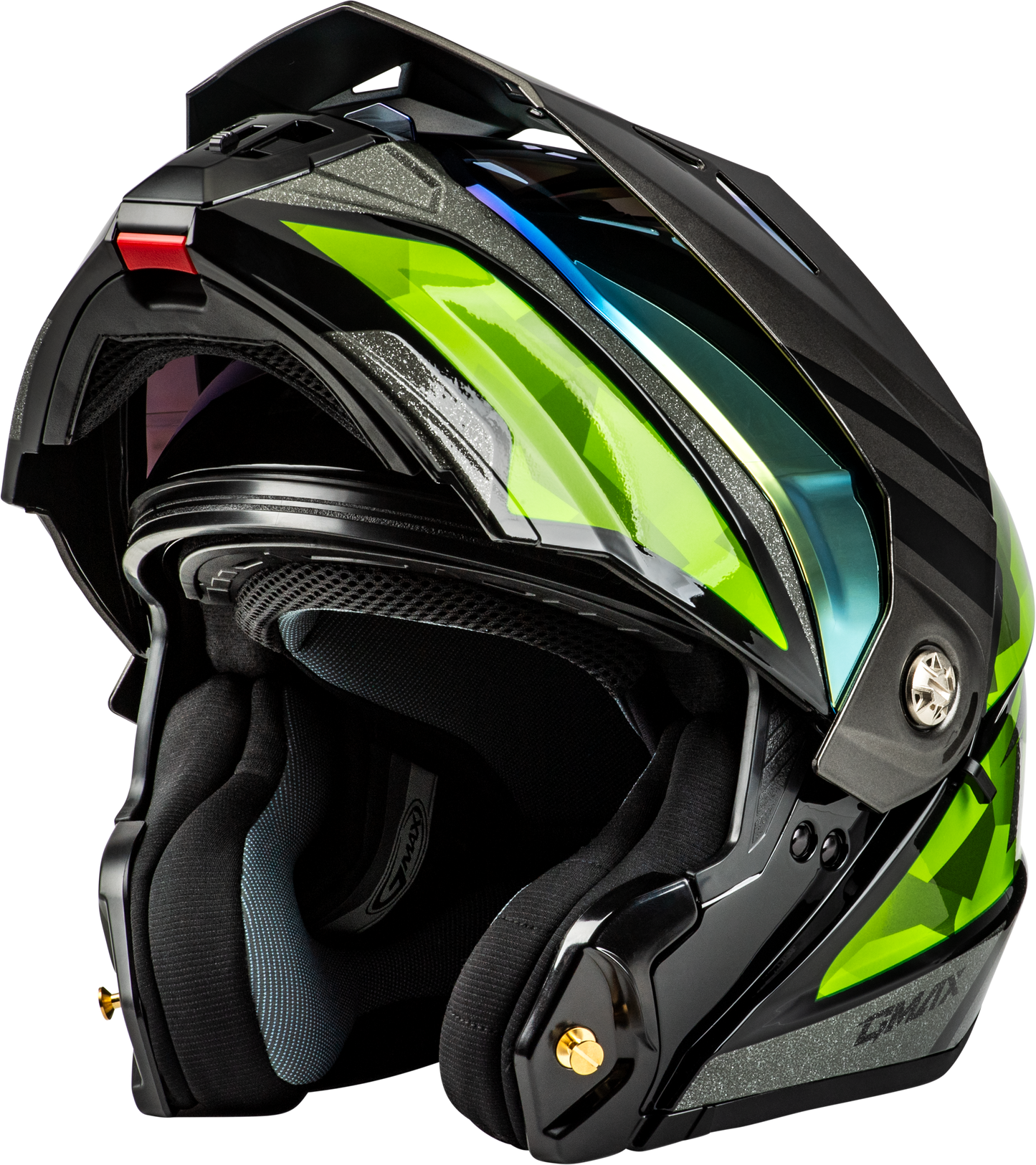 GMAX MD - 74 Striker Modular Helmet with Gold Shield for Snow and Adventure Riders - Kelly Motorsports