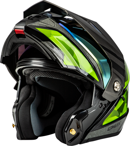 GMAX MD - 74 Striker Modular Helmet with Gold Shield for Snow and Adventure Riders - Kelly Motorsports