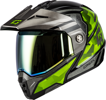 GMAX MD - 74 Striker Modular Helmet with Gold Shield - Large - Kelly Motorsports