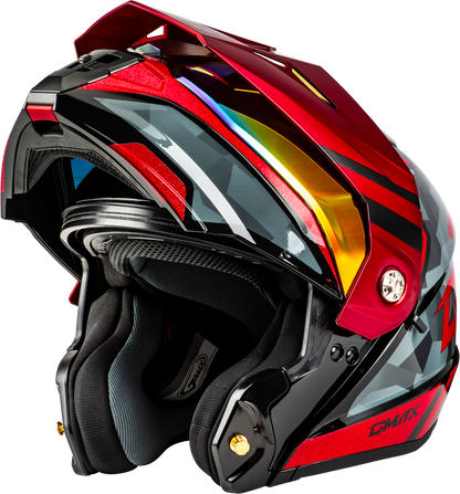GMAX MD - 74 Striker Modular Helmet with Red Shield, Large - Kelly Motorsports