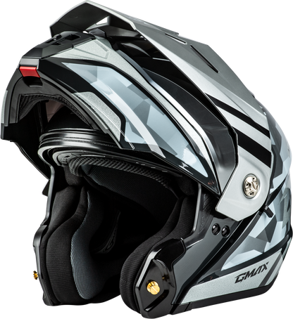 GMAX MD - 74 Striker Modular Helmet with Silver Shield and Blue Metallic Finish - Kelly Motorsports