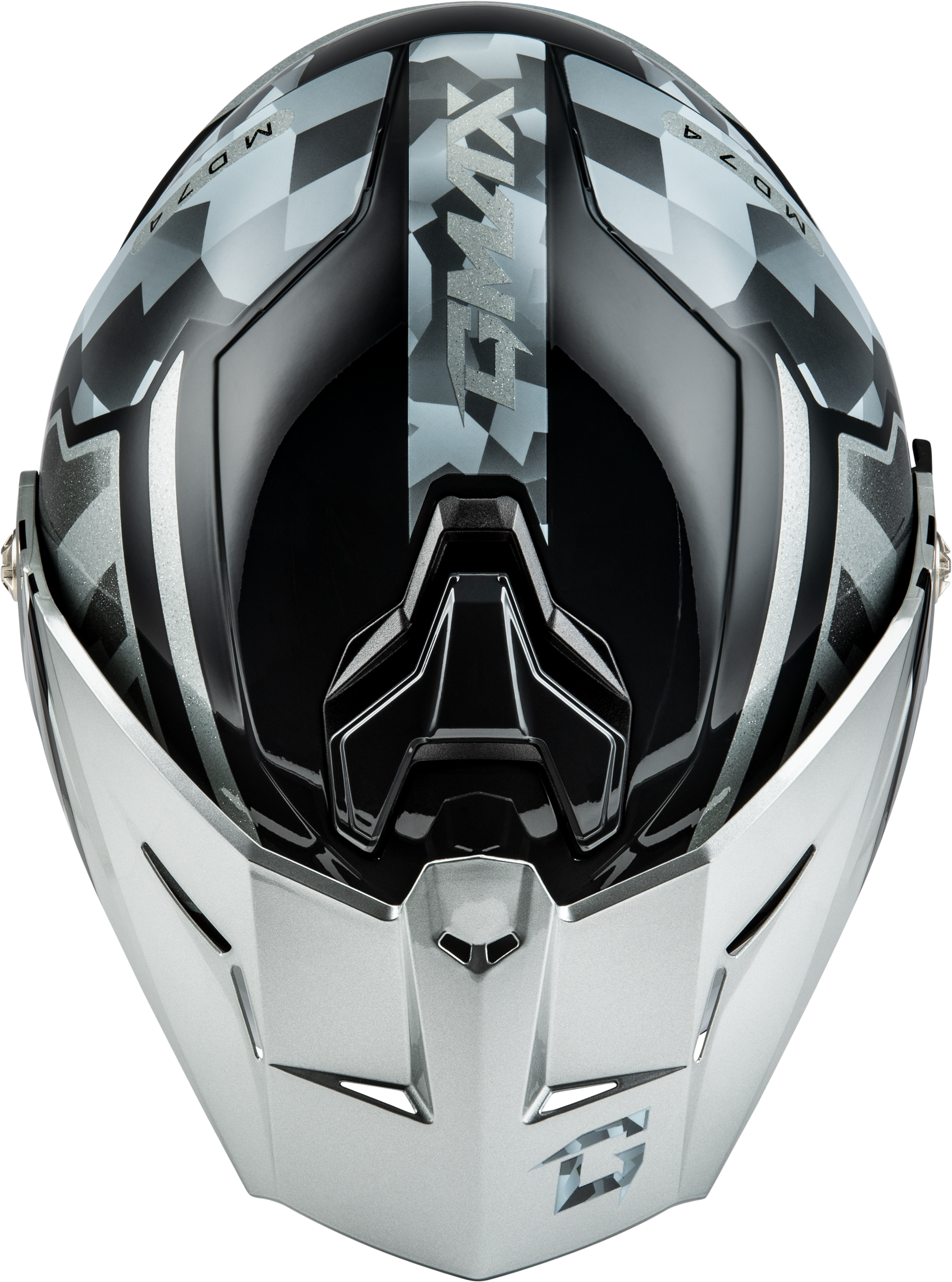 GMAX MD - 74 Striker Modular Helmet with Silver Shield and Blue Metallic Finish - Kelly Motorsports
