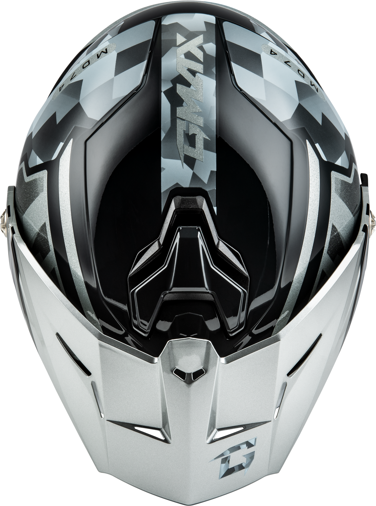 GMAX MD - 74 Striker Modular Helmet with Silver Shield - Black/Blue Metallic, Part Number M17411078 - Kelly Motorsports