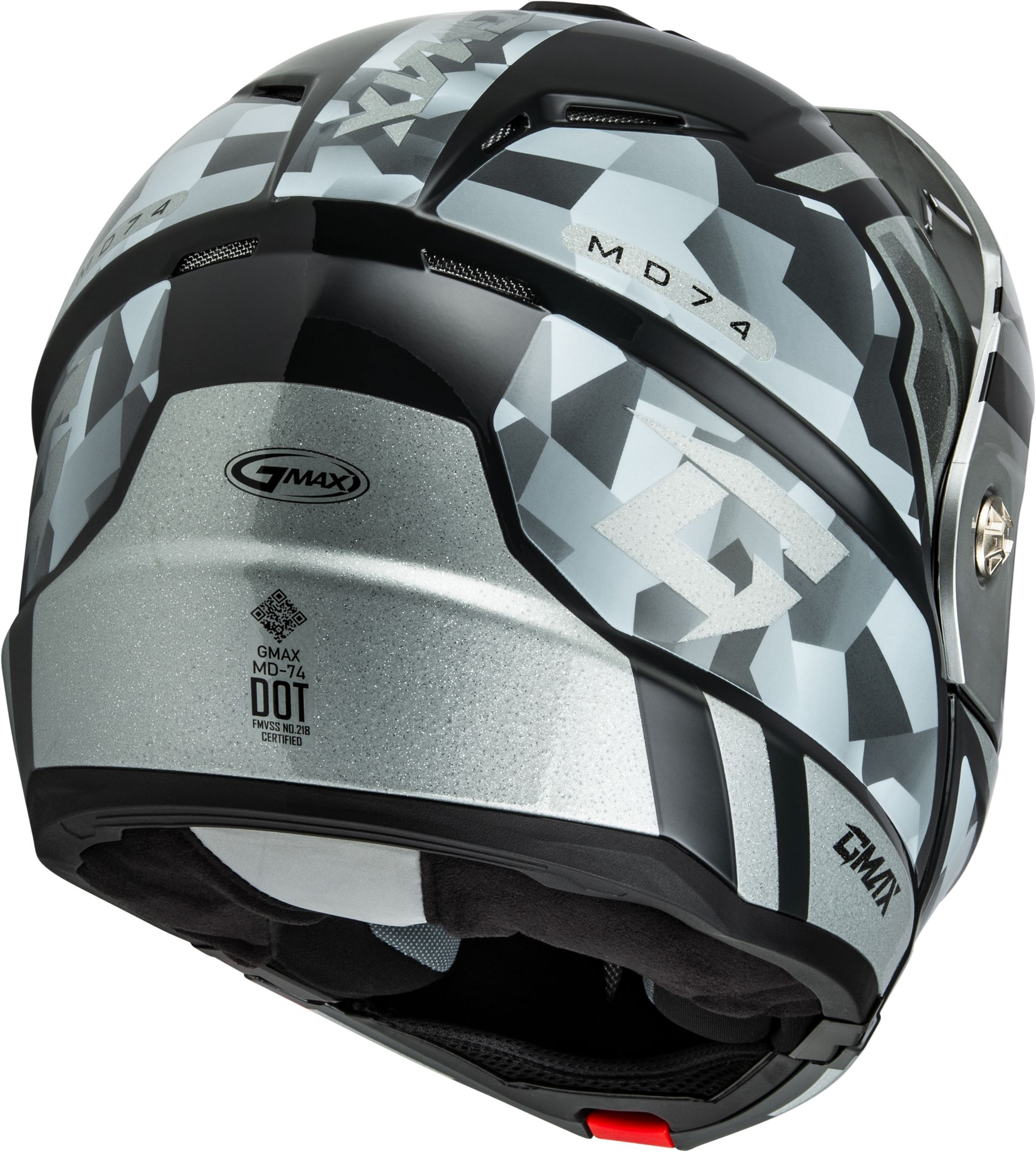GMAX MD - 74 Striker Modular Helmet with Silver Shield - Black/Blue Metallic, Part Number M17411078 - Kelly Motorsports