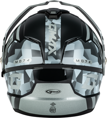 GMAX MD - 74 Striker Modular Helmet with Silver Shield - Black/Blue Metallic, Part Number M17411078 - Kelly Motorsports