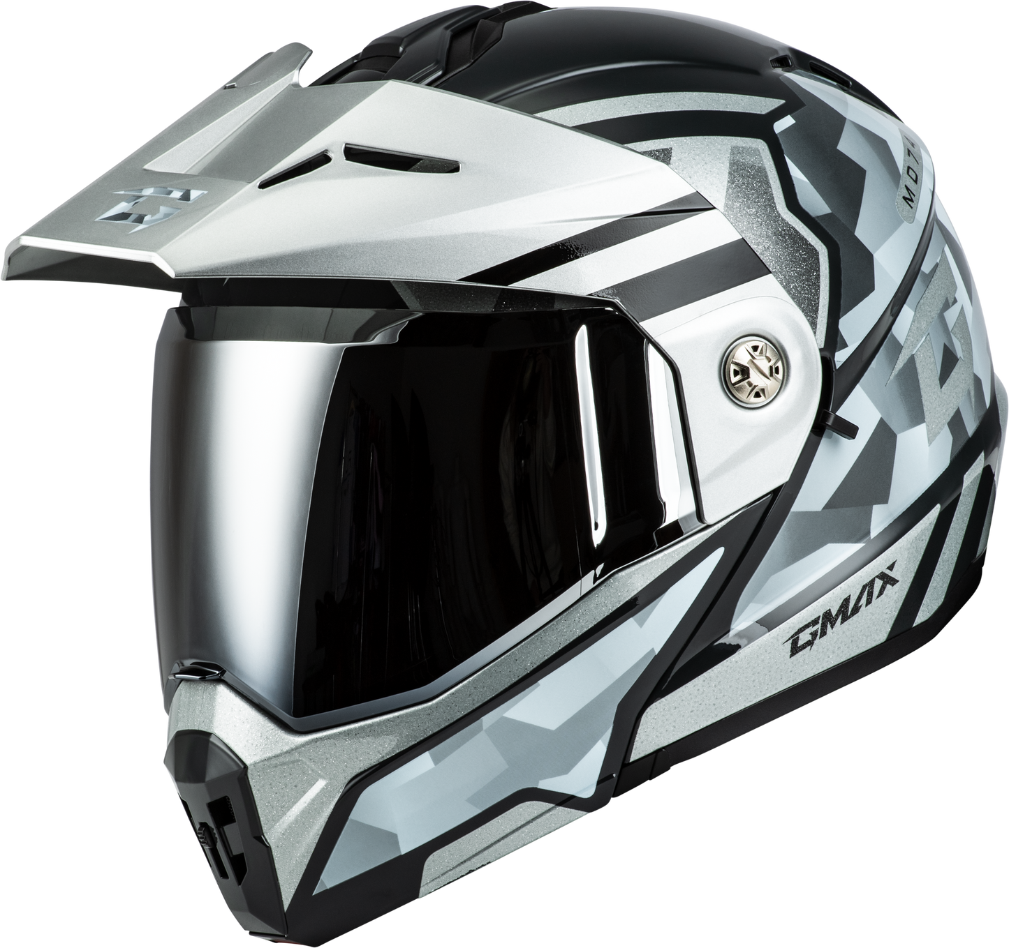 GMAX MD - 74 Striker Modular Helmet with Silver Shield - XL - Kelly Motorsports