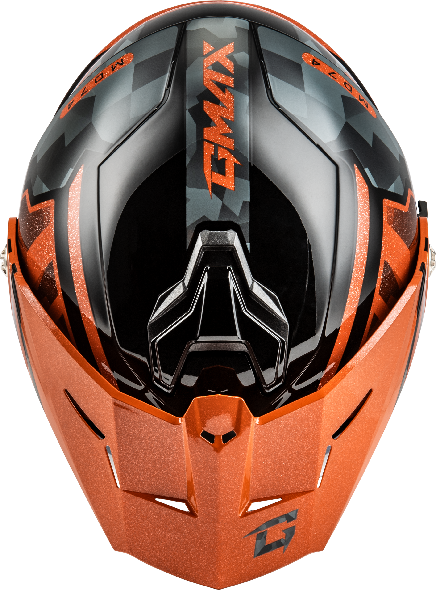 GMAX MD - 74 Striker Modular Helmet with Smoke Shield - Black, Gray, and Orange Metallic Large - Kelly Motorsports